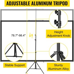 VEVOR Pantalla para Proyector 100" con trípode