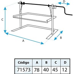 Imex El Zorro 71573 Soporte Elevador 78x40x45