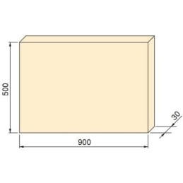 EMUCA - Tableros para Mesa de Comedor o Escritorio, 900x500, Efecto Roble, Madera