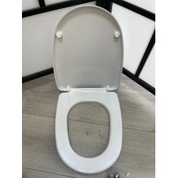 Gala - Asiento amortiguado metropol liso para inodoro blanco